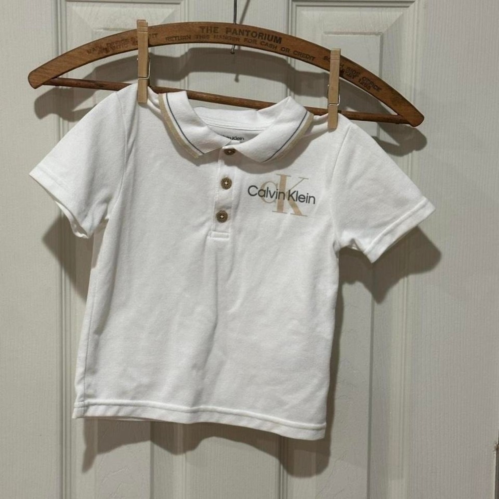 Lot of‎ 2 Size 24M Calvin Klein Oshkosh Bgosh Button Tee and Polo See Photos